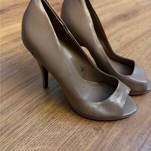 Aldo Taupe Peep-Toe Heels